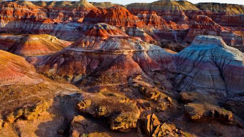千彩古堡五彩湾图片