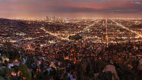 天使之城洛杉矶夜景图片