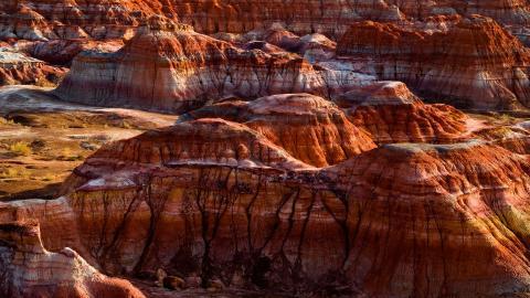 千彩古堡五彩湾图片