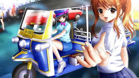 色彩浓郁的动漫美少女图片