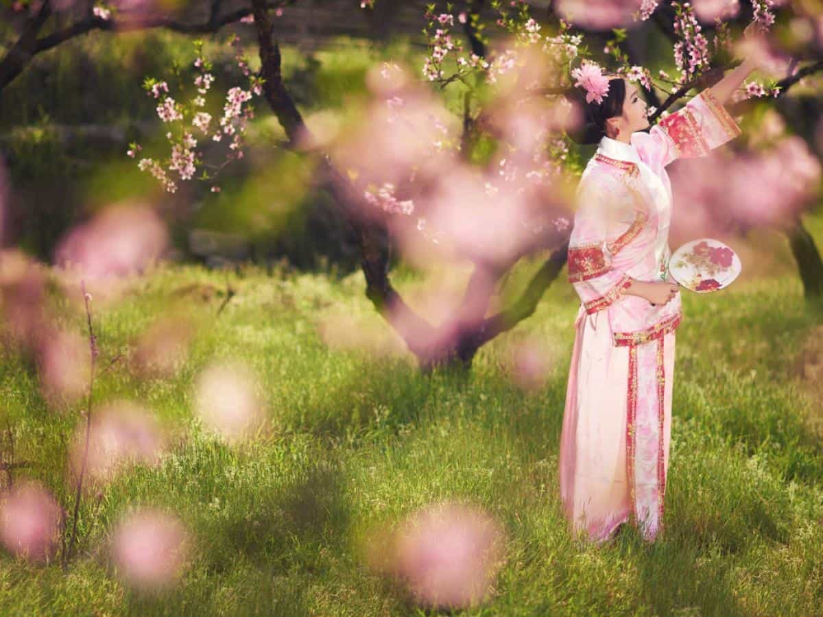 古典琵琶美女图片