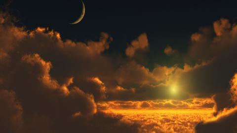 美丽的火烧云图片