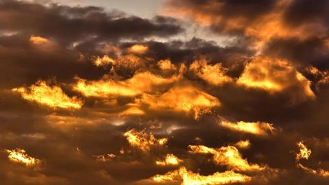 美丽的火烧云图片