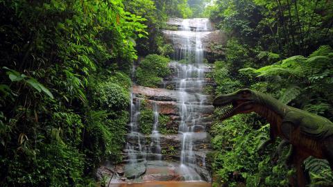 美丽的溪泉瀑布图片