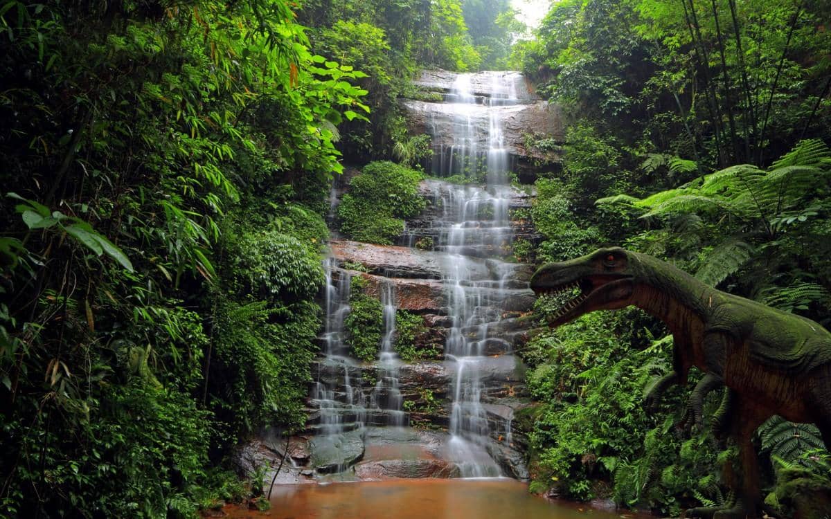 美丽的溪泉瀑布图片