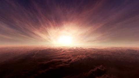 美丽的火烧云图片