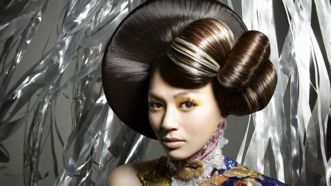 时尚美女美发造型图片