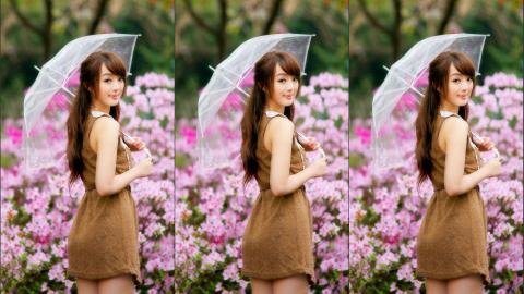 花海中的妩媚清纯女孩黄诗思图片