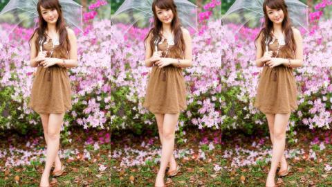 花海中的妩媚清纯女孩黄诗思图片