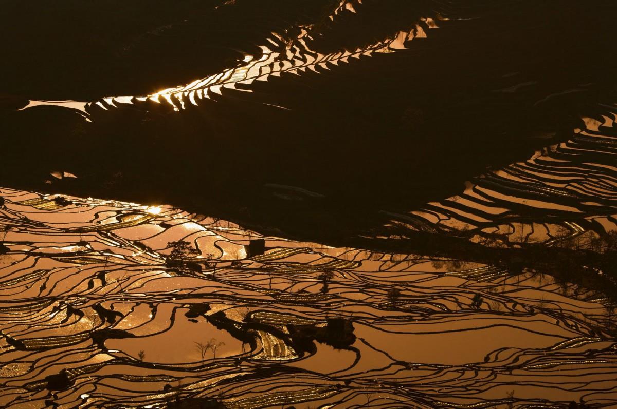 大山里无尽的梯田风光