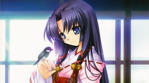 黑长直动漫少女图片