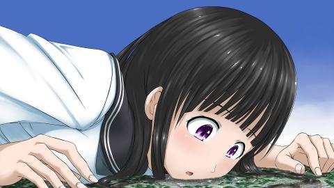 黑长直动漫少女图片