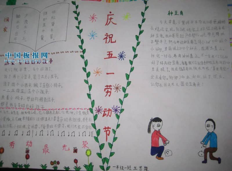 五一的来历节日手抄报图片 15张劳动节手抄报
