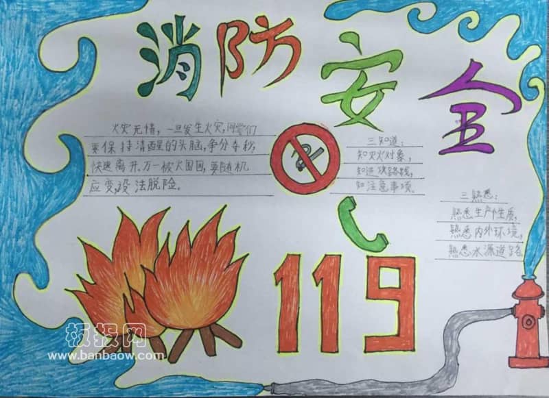 三年级消防安全手抄报 15张安全手抄报