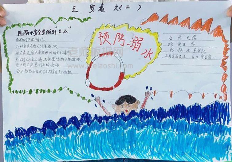 预防溺水手抄报图片 10张防溺水手抄报
