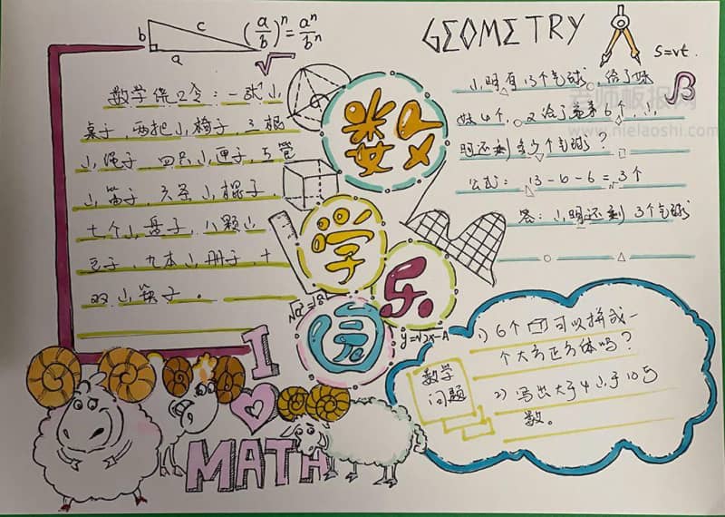 数学乐园手抄报图片 9张数学手抄报