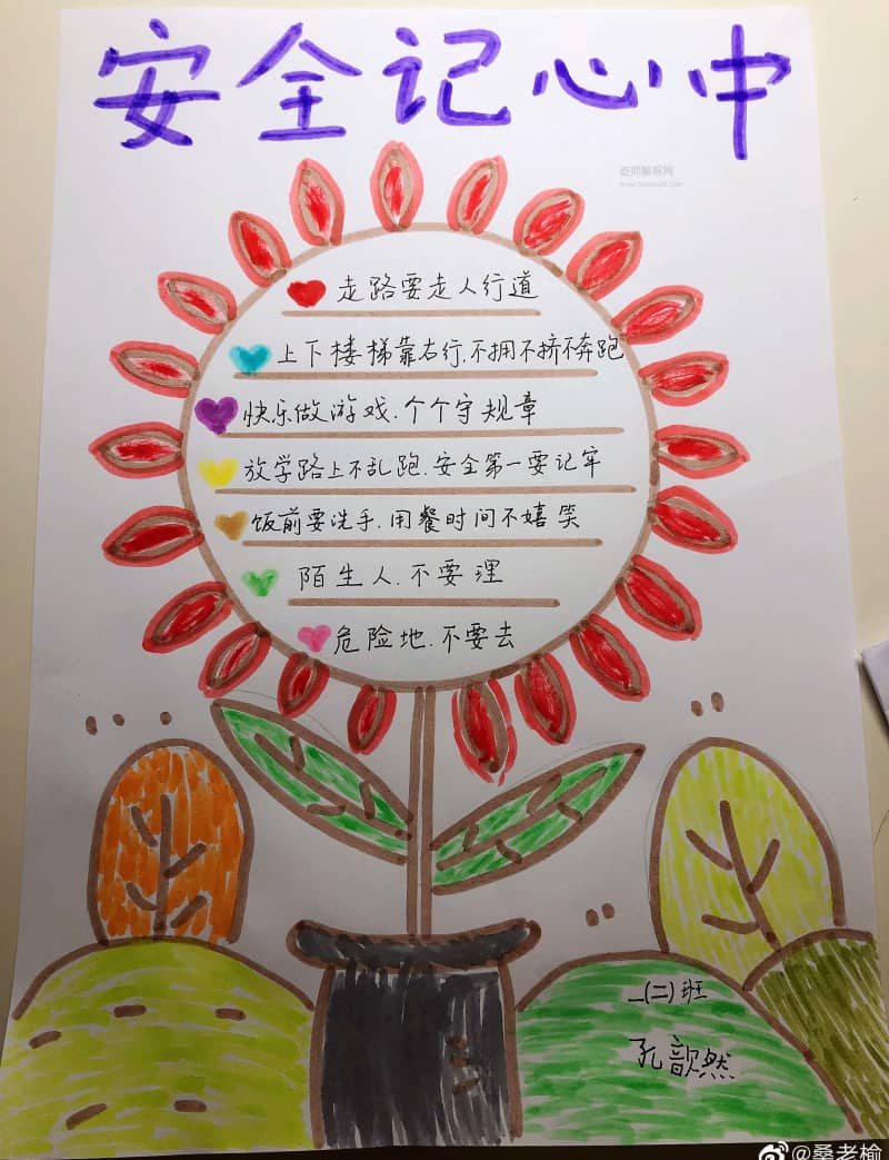 安全记心中手抄报图片 14张安全手抄报