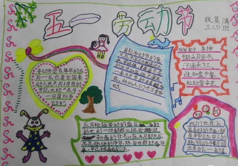 五一劳动手抄报图片 10张劳动节手抄报