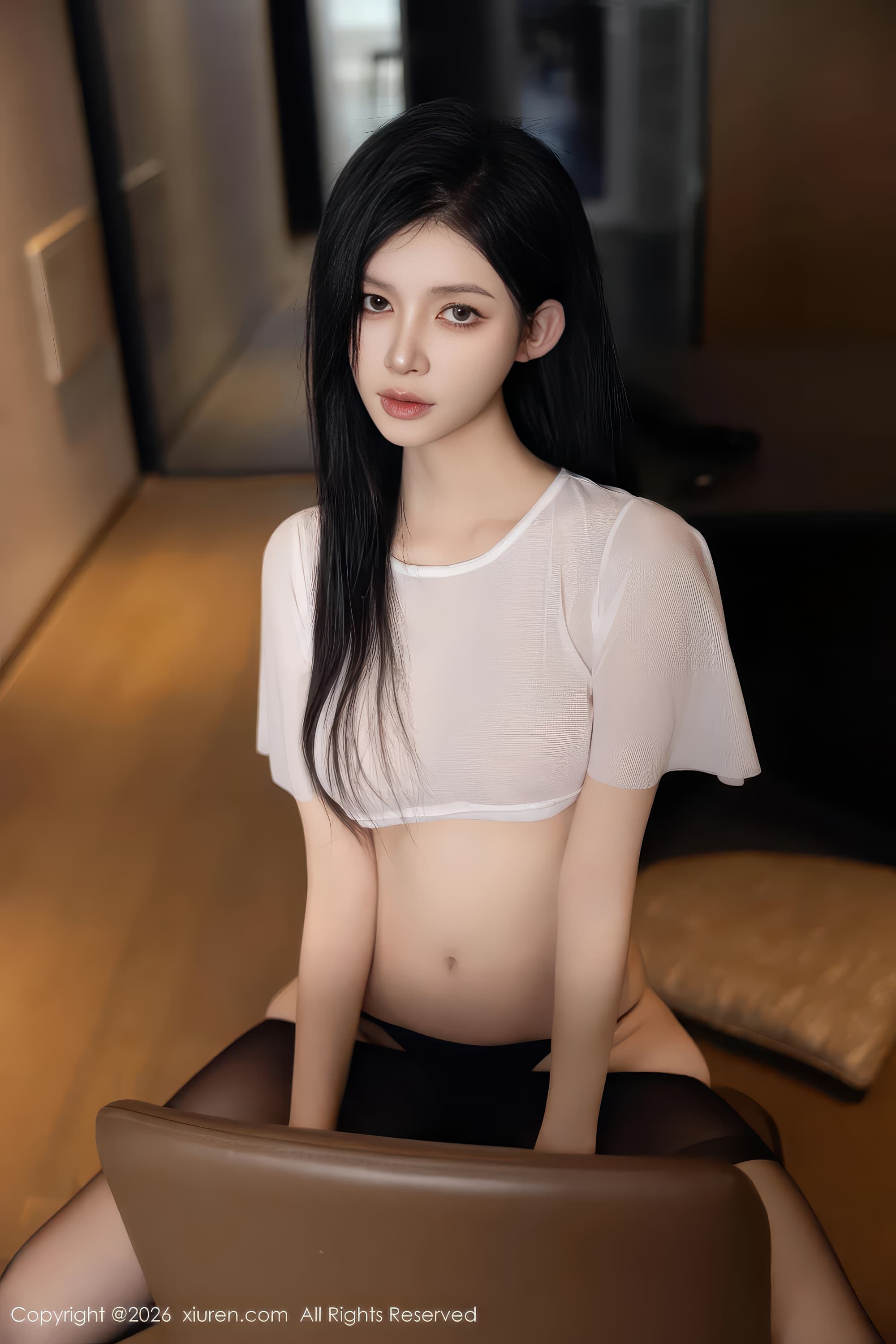 苗条女神沈如斯细腰美腿黑丝高清写真