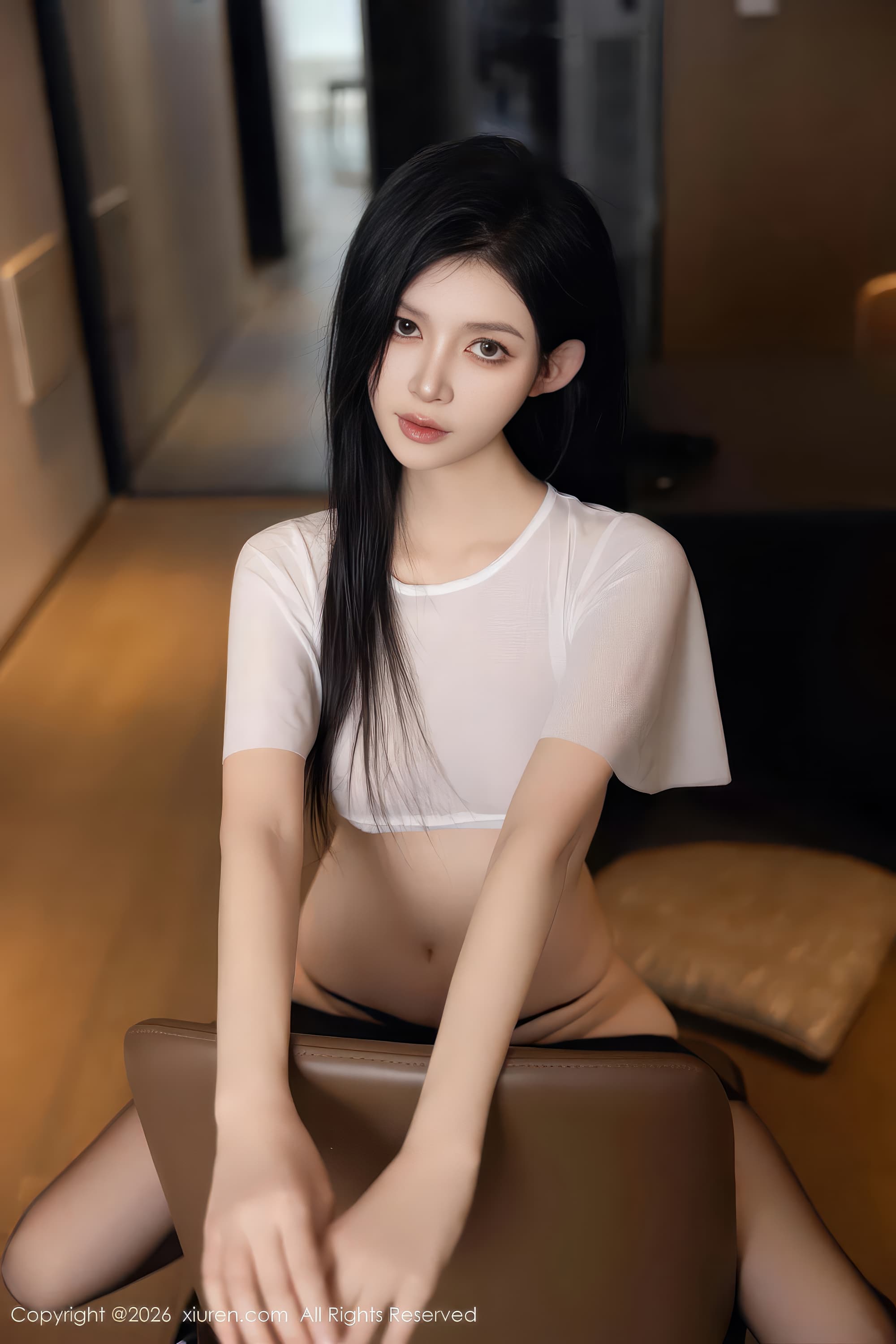 苗条女神沈如斯细腰美腿黑丝高清写真