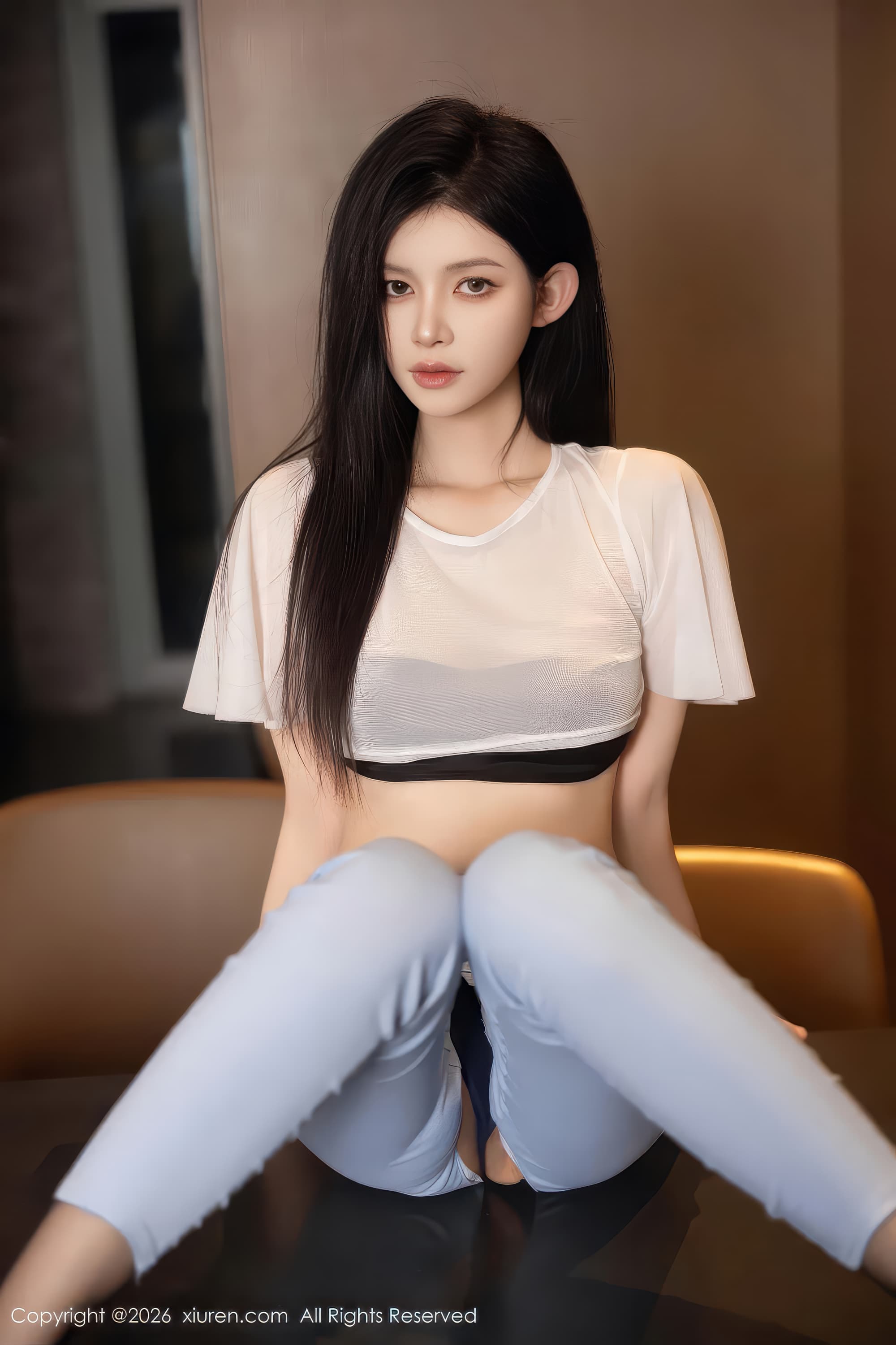 苗条女神沈如斯细腰美腿黑丝高清写真