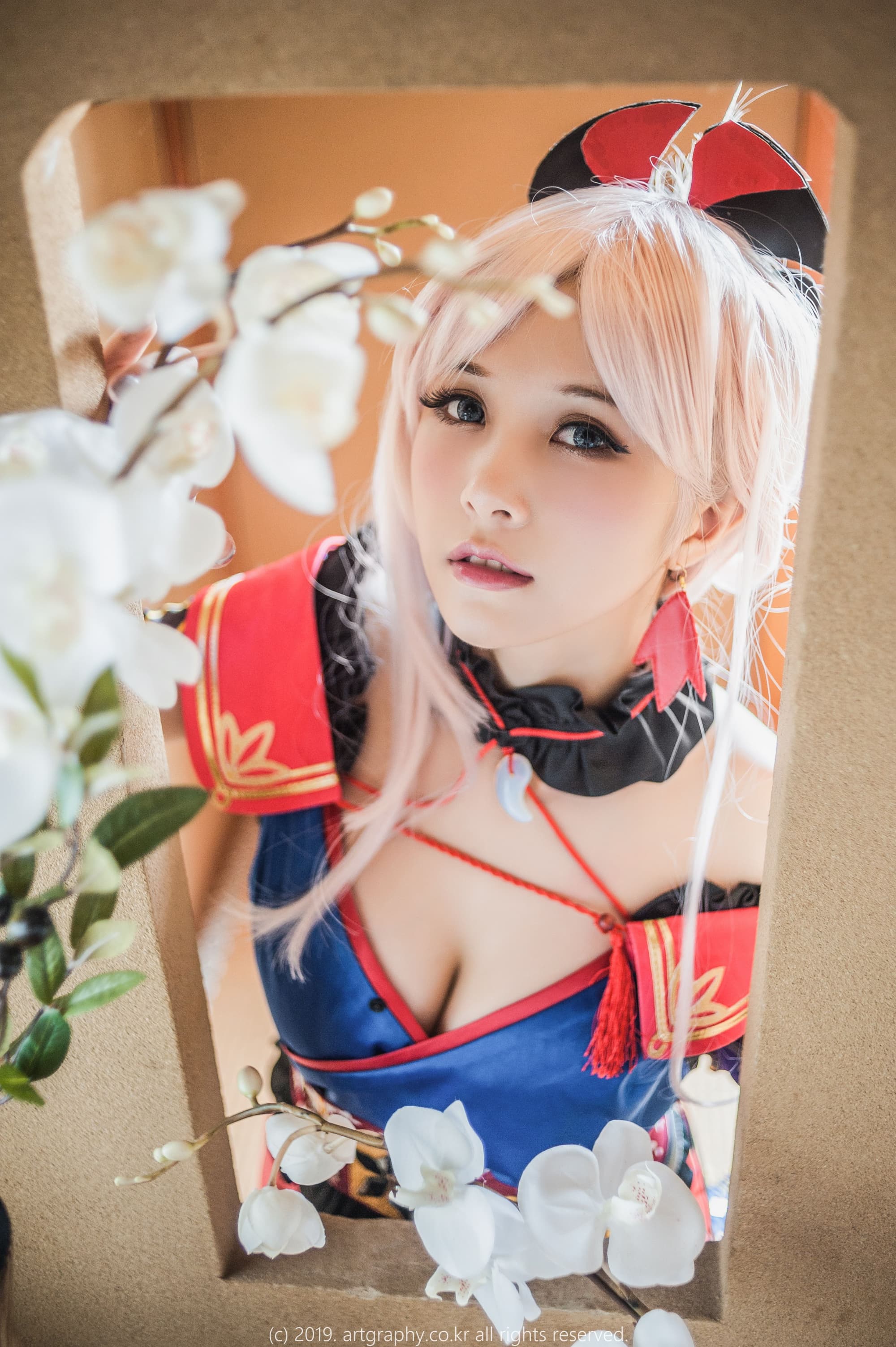人气美少女夏美酱cosplay宮本武蔵内衣美臀高清写真