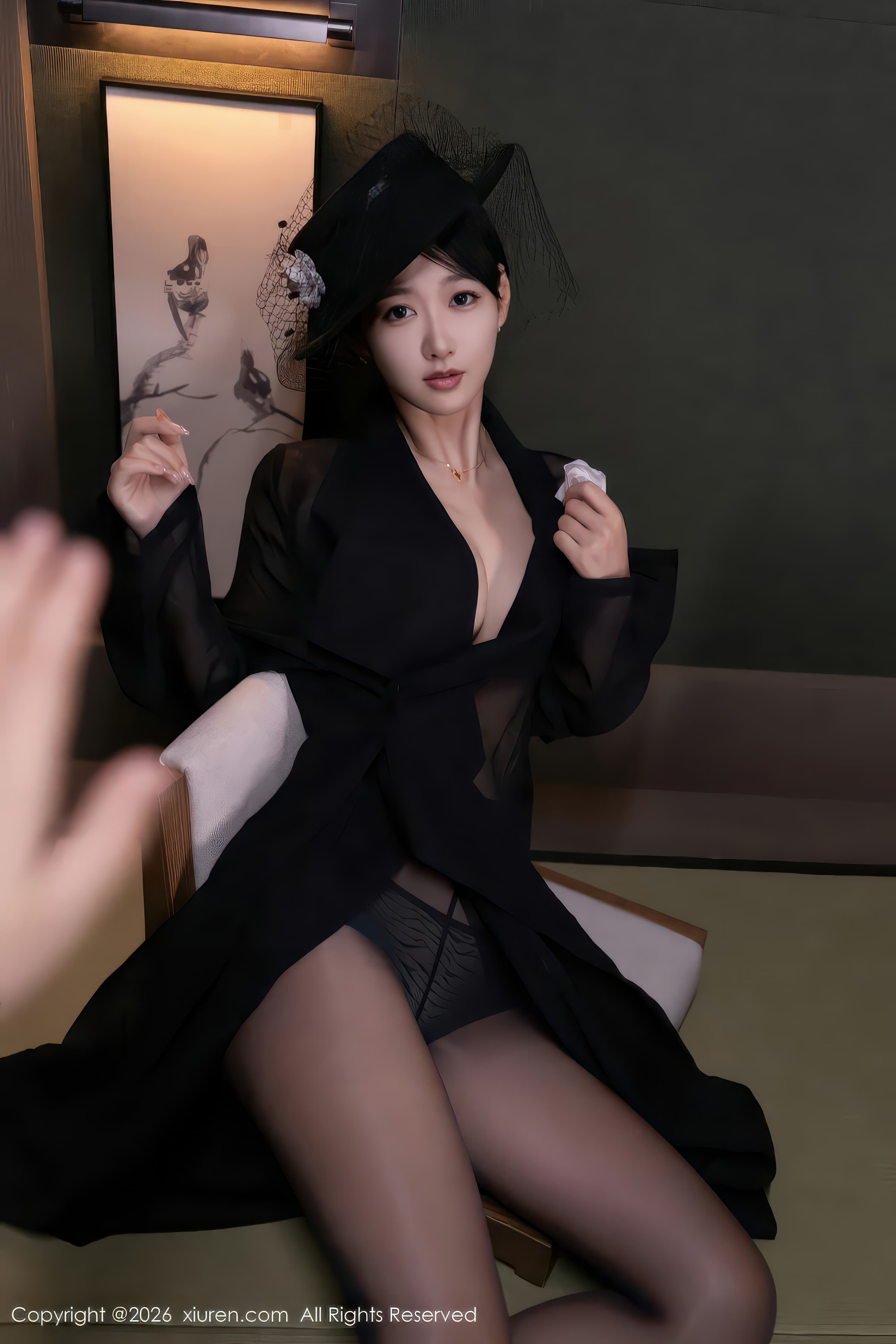 人气模特唐安琪可甜可咸黑丝内衣绝美高清写真