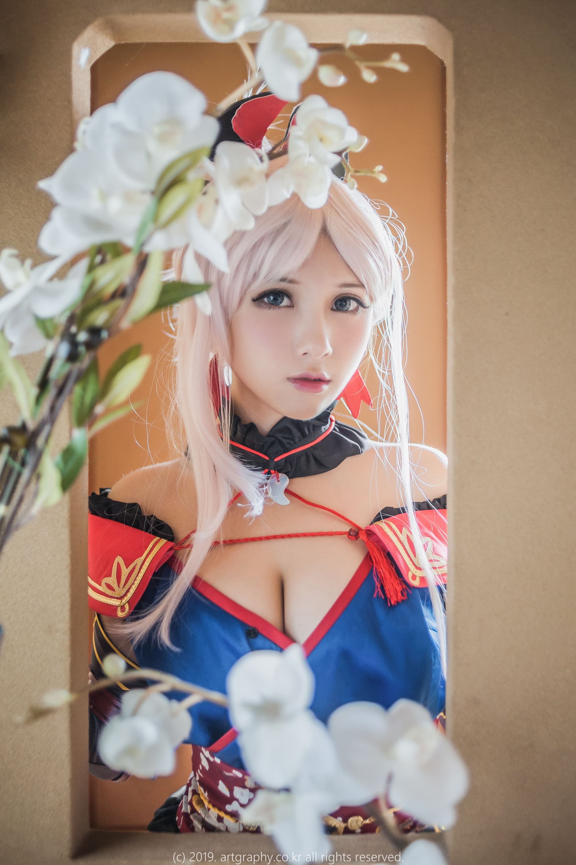 人气美少女夏美酱cosplay宮本武蔵内衣美臀高清写真
