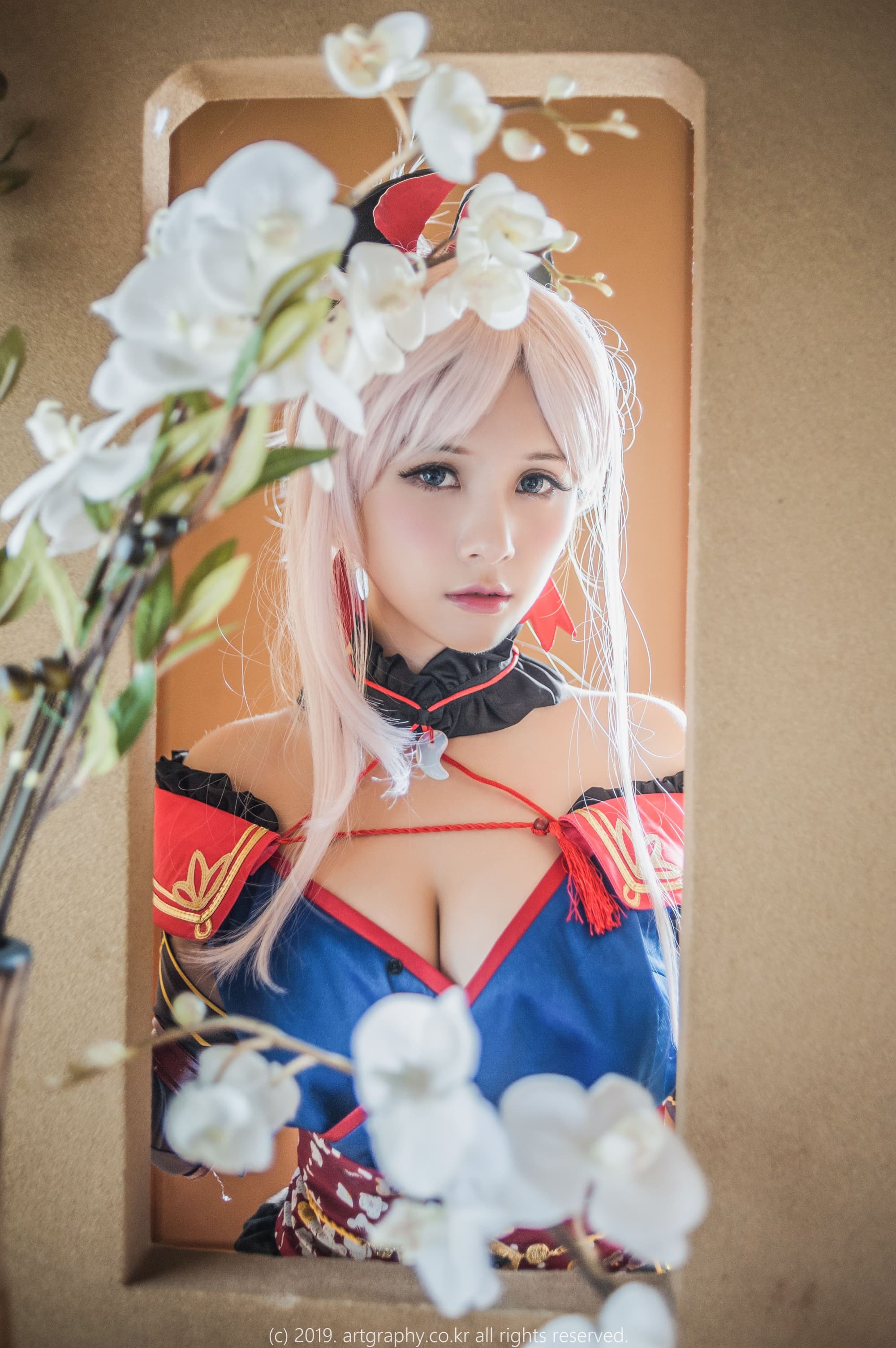 人气美少女夏美酱cosplay宮本武蔵内衣美臀高清写真