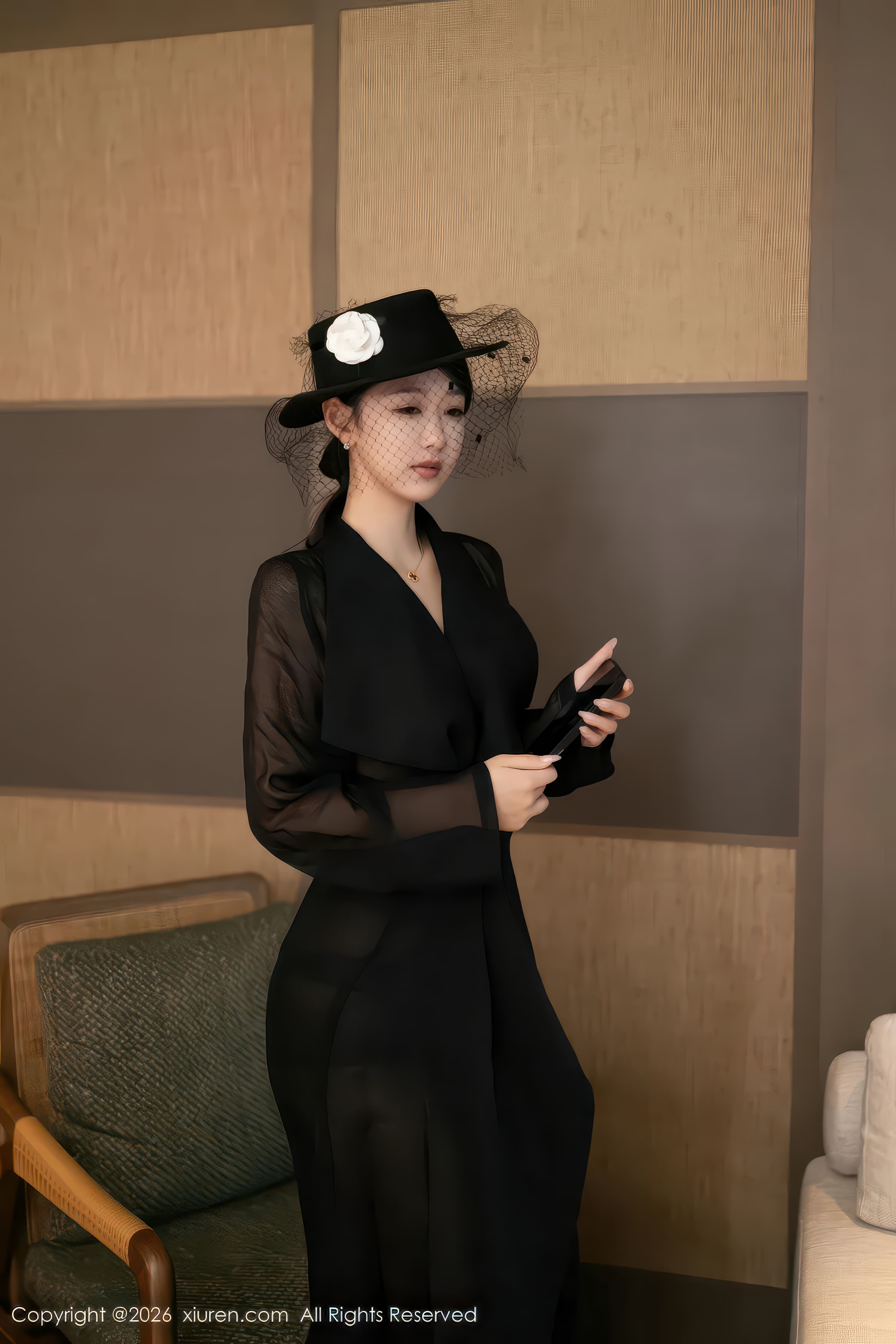 人气模特唐安琪可甜可咸黑丝内衣绝美高清写真