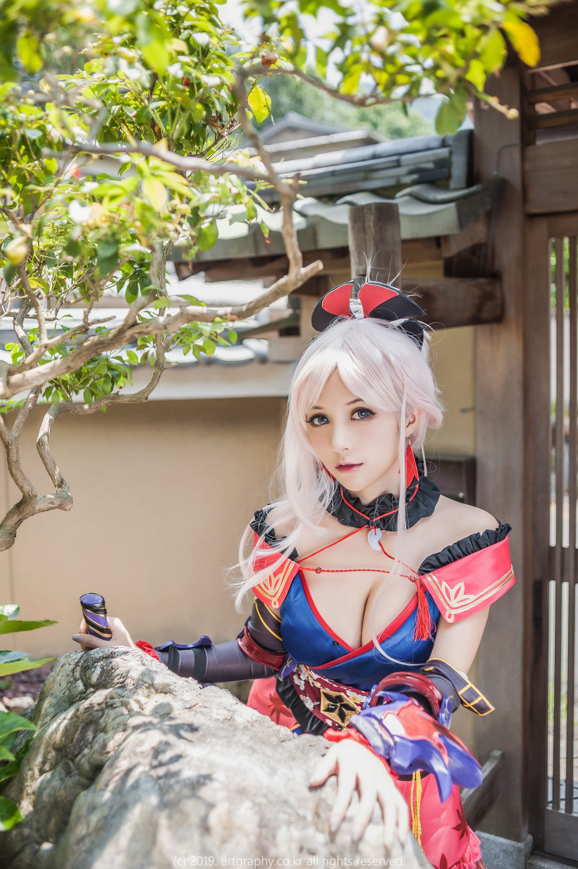 人气美少女夏美酱cosplay宮本武蔵内衣美臀高清写真