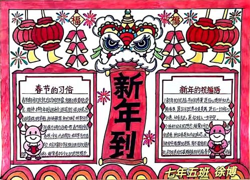 传统节日春节手抄报图片