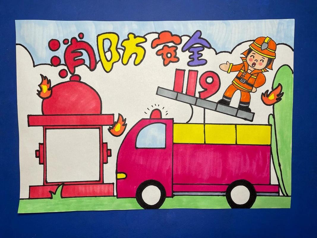 一二年级消防绘画手抄报