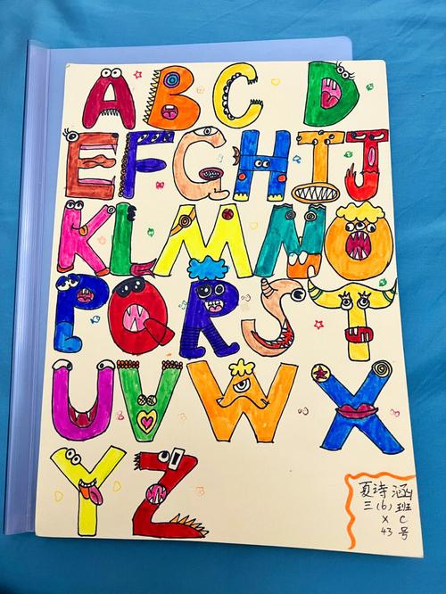 26个英语字母的手抄报图片
