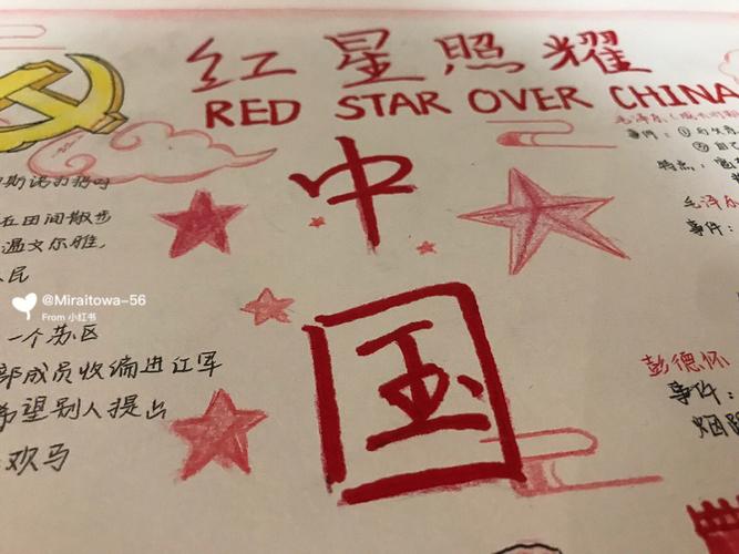 红星照耀中国主题手抄报图片