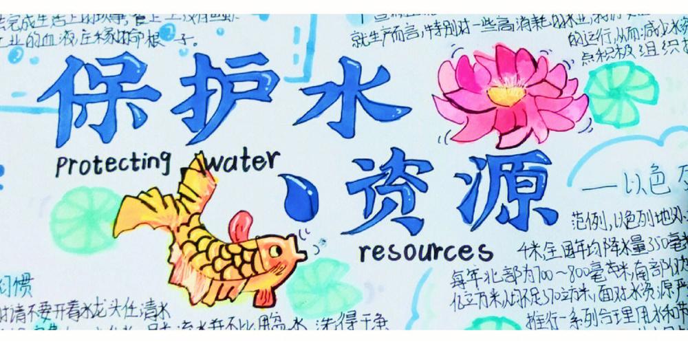 保护水资源手抄报图片