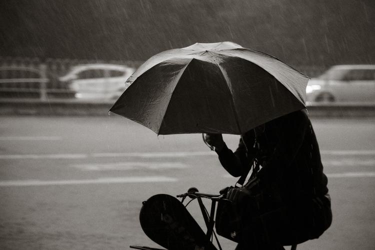 一个人打雨伞伤感图片