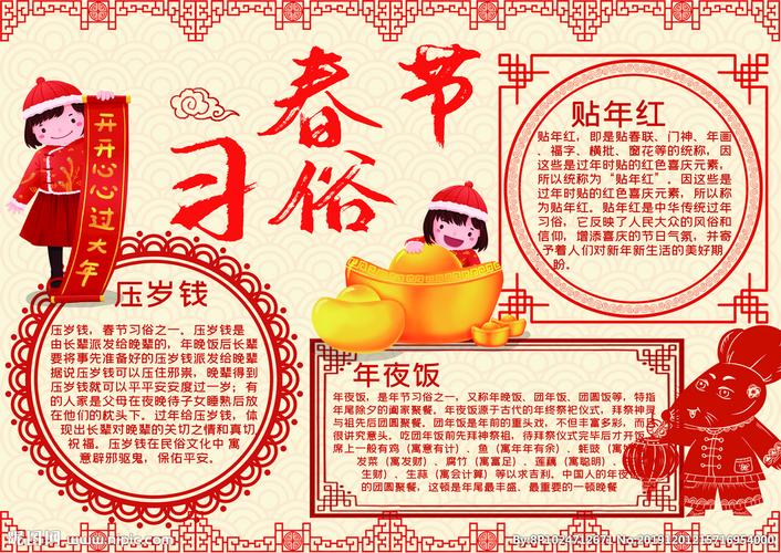 春节传统节日手抄报内容