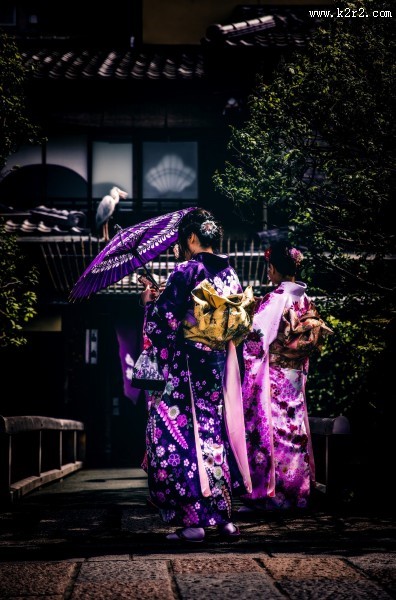 穿和服的日本美女图片