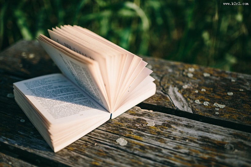 女孩在湖边阅读的图片