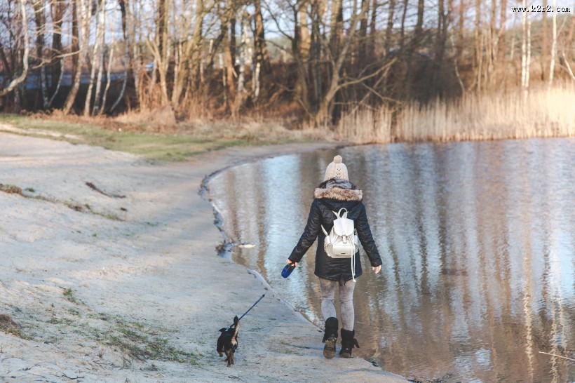 美女和狗狗图片大全