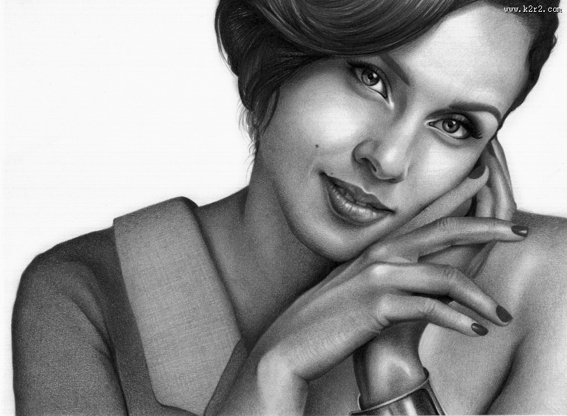 女性黑白照图片