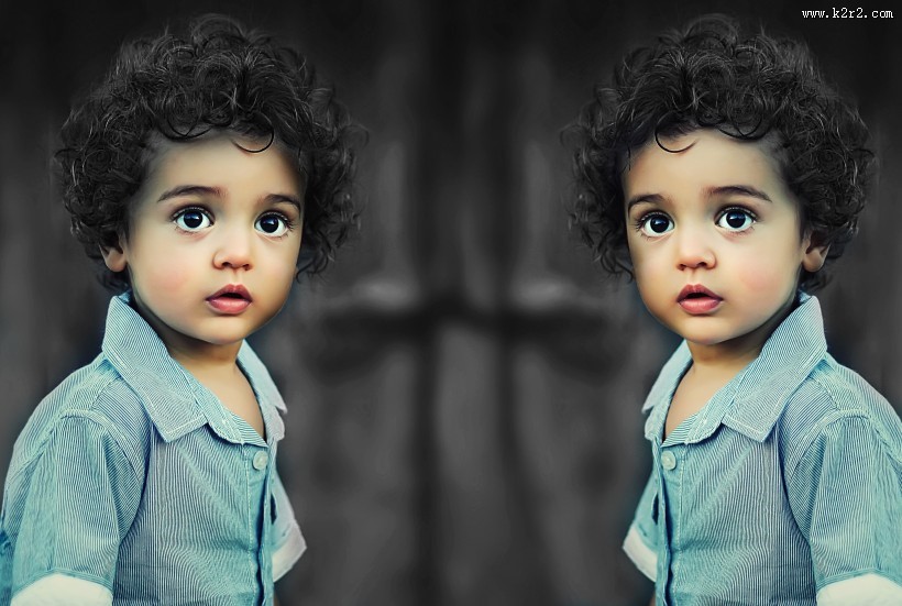 可爱卷发儿童图片大全