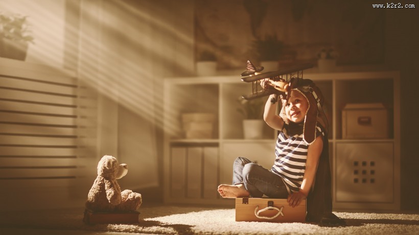 儿童幻想飞行员航空梦想家图片