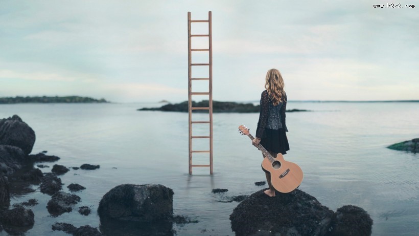 美丽女孩伤感背影图片