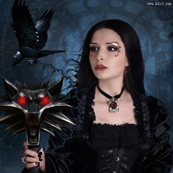 黑暗哥特风少女图片