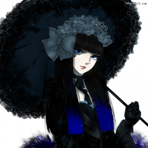 黑暗哥特风少女图片