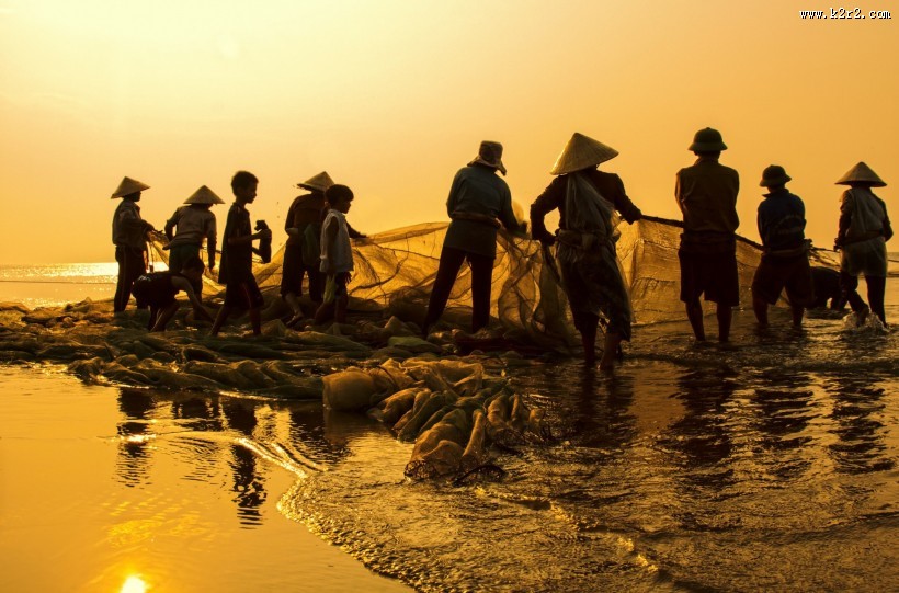 早起捕鱼的人图片大全