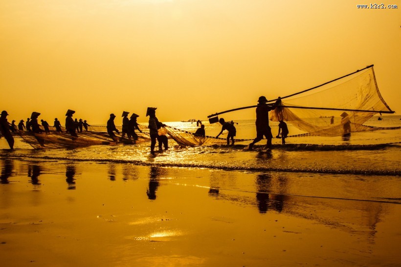 早起捕鱼的人图片大全