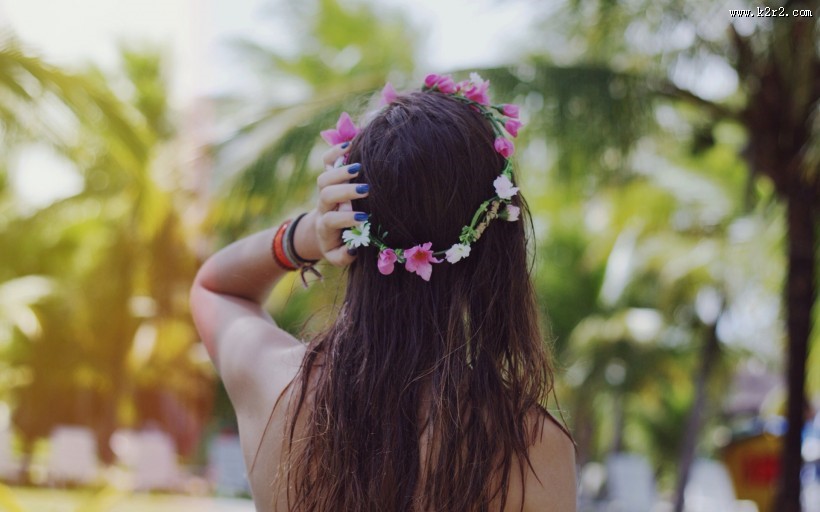 唯美女孩背影图片